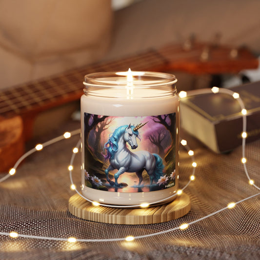 HUBOPTIC® Unicorn Scented Soy Candle - 9oz glass jars wax blend Holiday Gift Home Scents