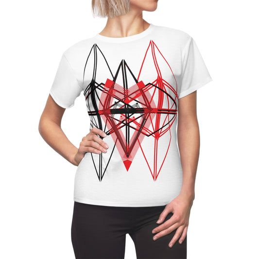 HUBOPTIC Original Sound Reactive Heart V24 Women's Cut & Sew Tee