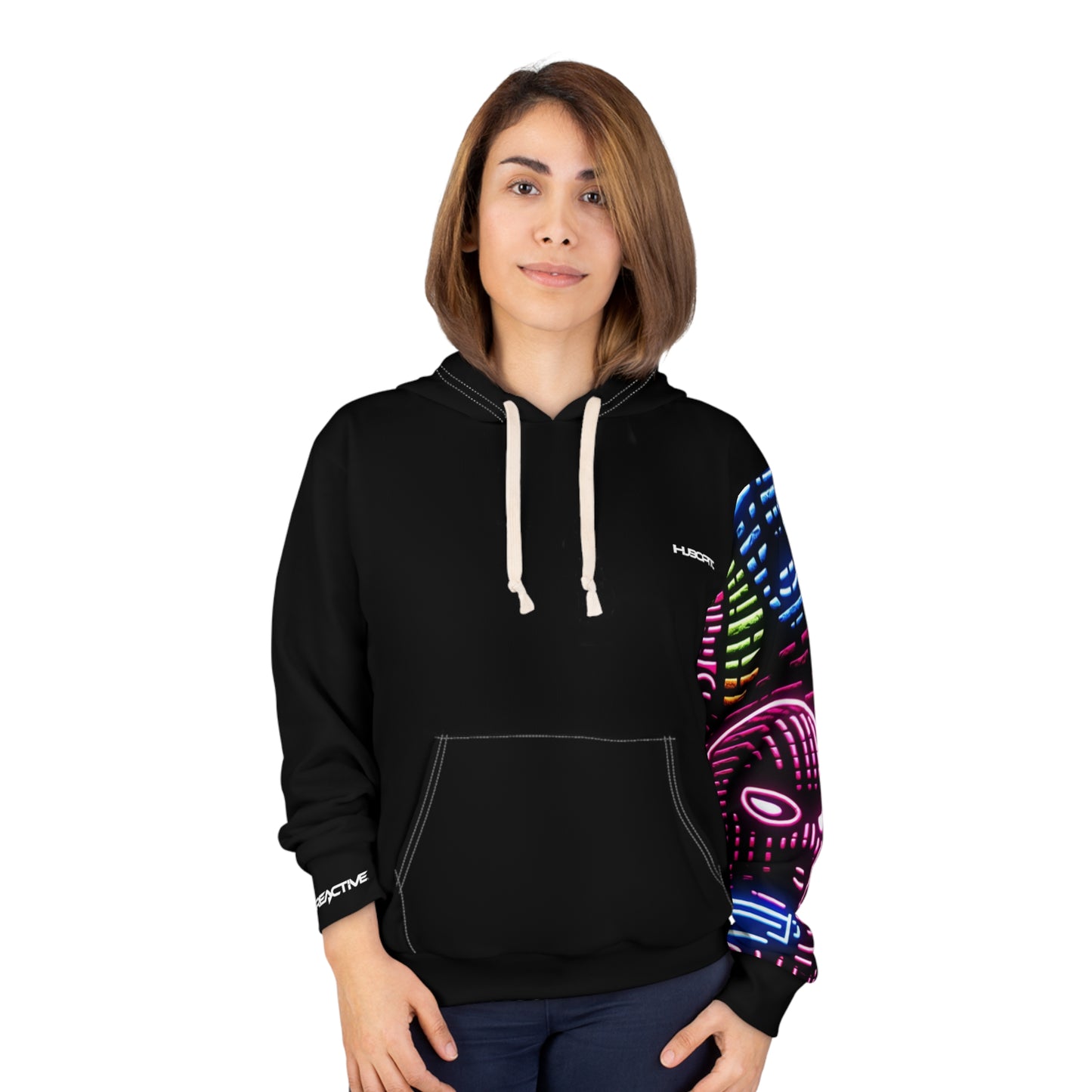 HUBOPTIC® Original Gorilla Gamer Neon Hoodie Sound Reactive Pullover Hoodie DJ Streetwear V25400