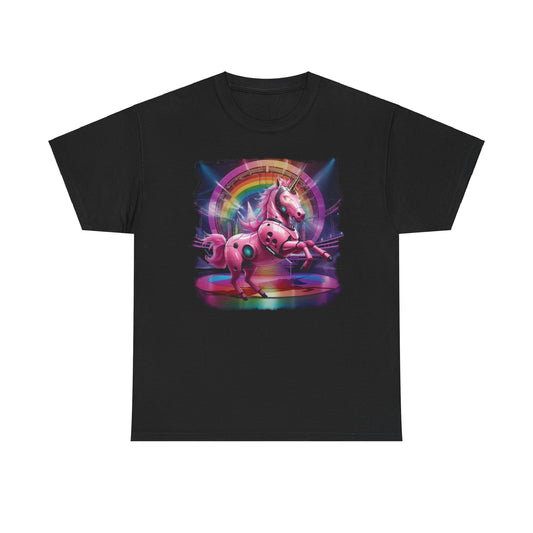 HUBOPTIC® Unicorn Rave Fantasy Streetwear T-shirt Graphic Tees Unisex Heavy Cotton Tee