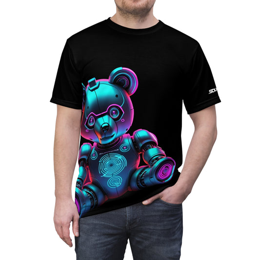 HUBOPTIC® Original Neon Bear Sound Reactive Streetwear T-shirt Graphic Unisex Tees V25101