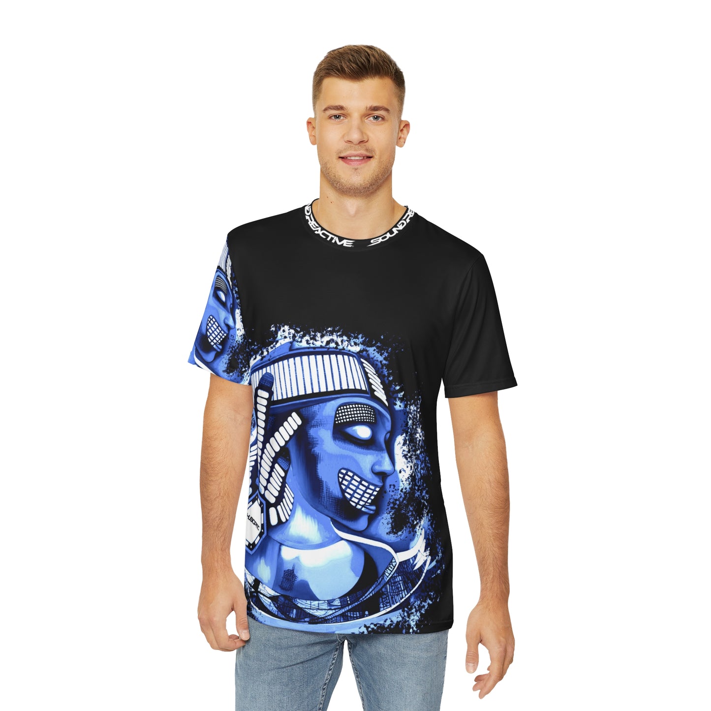 HUBOPTIC® Original Blue Black SR Streetwear T-shirt Graphic Tees V25