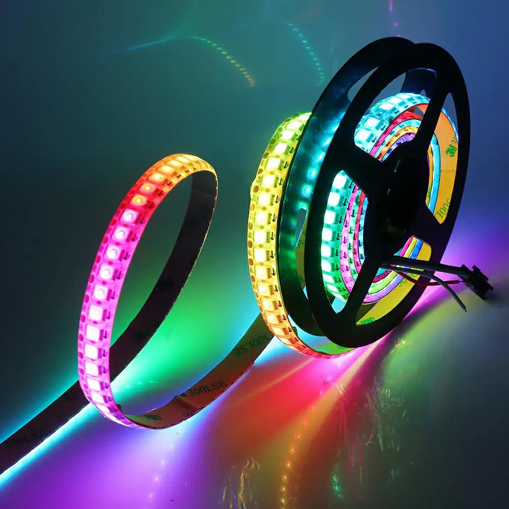 RGB LED Strips DC 5V WS2812B LED Strip Waterproof 30LEDs/m 60LEDs/m 144Leds/m 5050 Multicolor Flexible LED Light Lamp 1m 2m 3m 4m 5m