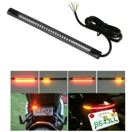 Motorcycle Auxiliary Lights Turn Signal LED Bar Flexible Universal Bulb Flow Turn Signal Rear Brake Tail Lamp