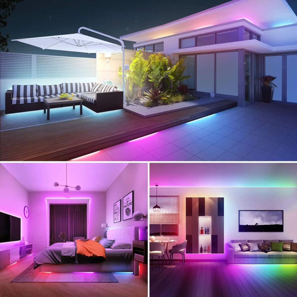 Decorative RGB LED Strip Light Self Adhesive 5050 RGB USB Flexible Lamp Cable Bluetooth APP Control Desk Screen TV Back Lighting