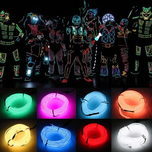 Cosplayer LED String Light - EL Wire Costume Cosplay Decoration Outline Night Light Carnival Props Gigs