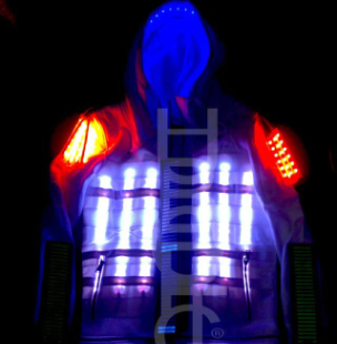 LED Dancer Light Up Jacket Sound Reactive HUBOPTIC® Dj Jacket Customization ledgears20001