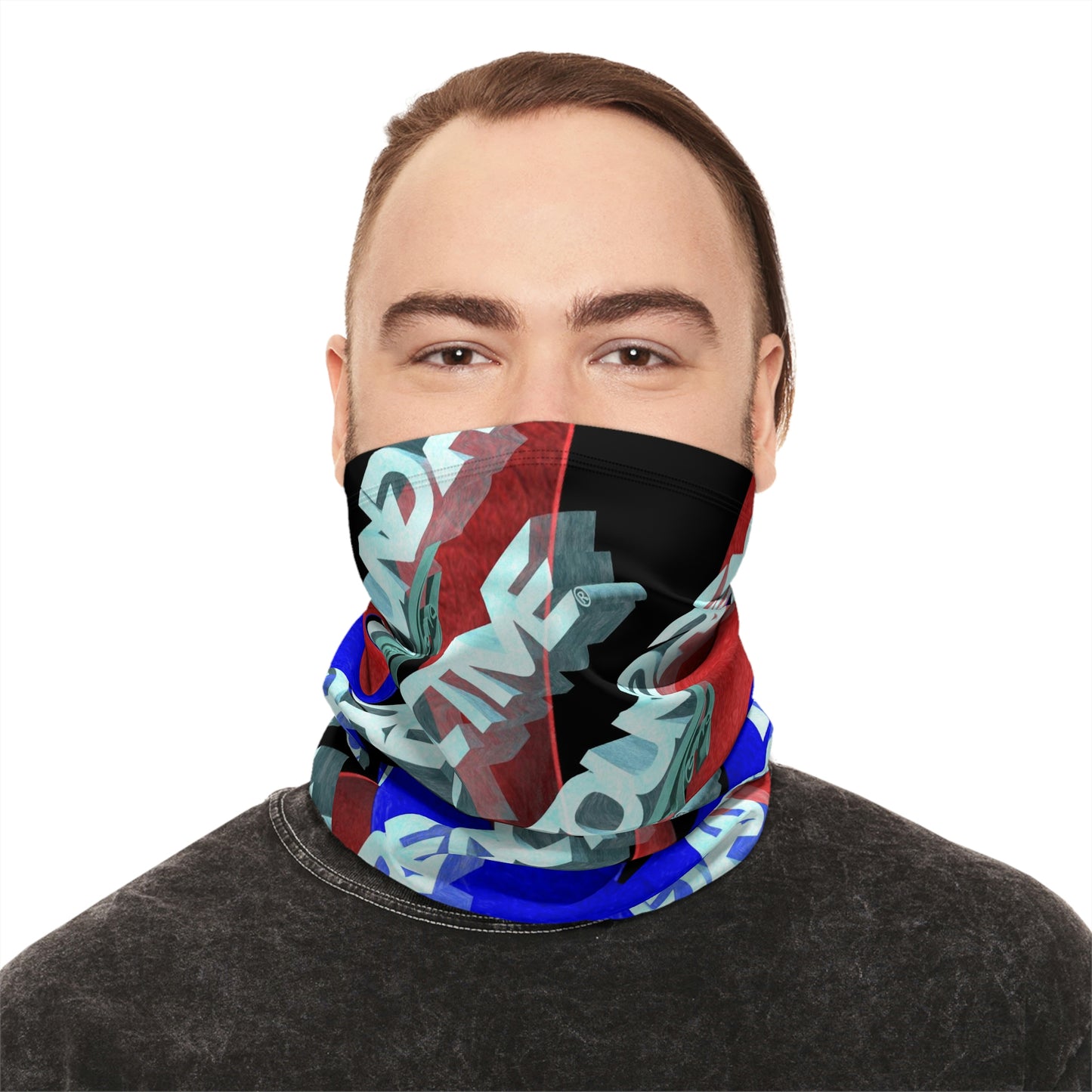 Sound Reactive Raver Neck Gaiter With Drawstring