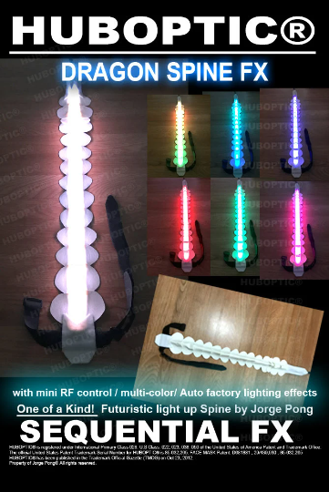 DJ Light Up Spine Costume LED Skeleton Sound Reactive HUBOPTIC® Dragon spine Gear Customization ledgears40001