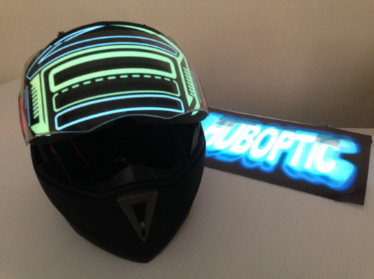 Light Up Helmet Stg1 HUBOPTIC® Helmet Sound Reactive illuminated Helmet ledhelmet5001