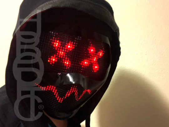 NFS game avatar LED Mask HUBOPTIC® DJ mask Sound Reactive Light Up Mask ledmask20001