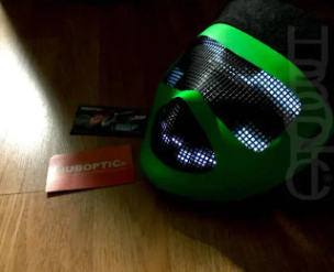 Glow in dark Electric Fx Mask HUBOPTIC® DJ mask Sound Reactive Light Up Mask ledmask5001