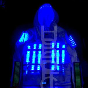 LED Dancer Light Up Jacket Sound Reactive HUBOPTIC® Dj Jacket Customization ledgears20001