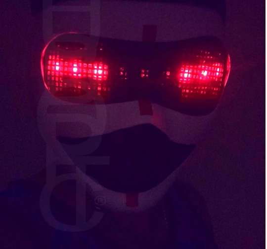 Cyborg Flasheyes Robot Mask HUBOPTIC® DJ mask Sound Reactive Light Up Mask ledmask17001