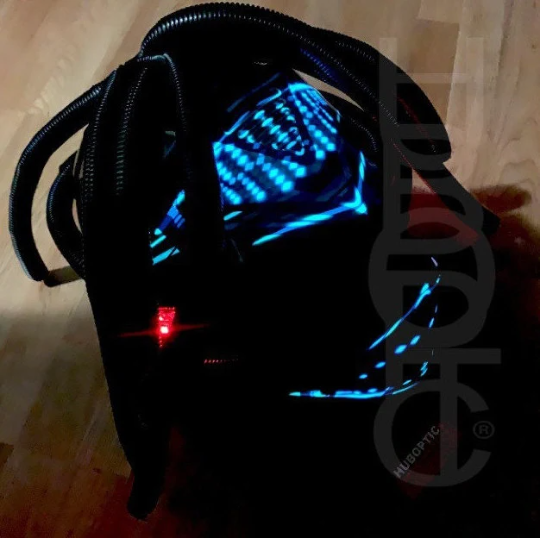 Predator Robot Alien Helmet HUBOPTIC® LED Helmet Sound Reactive illuminated Helmet ledhelmet12001