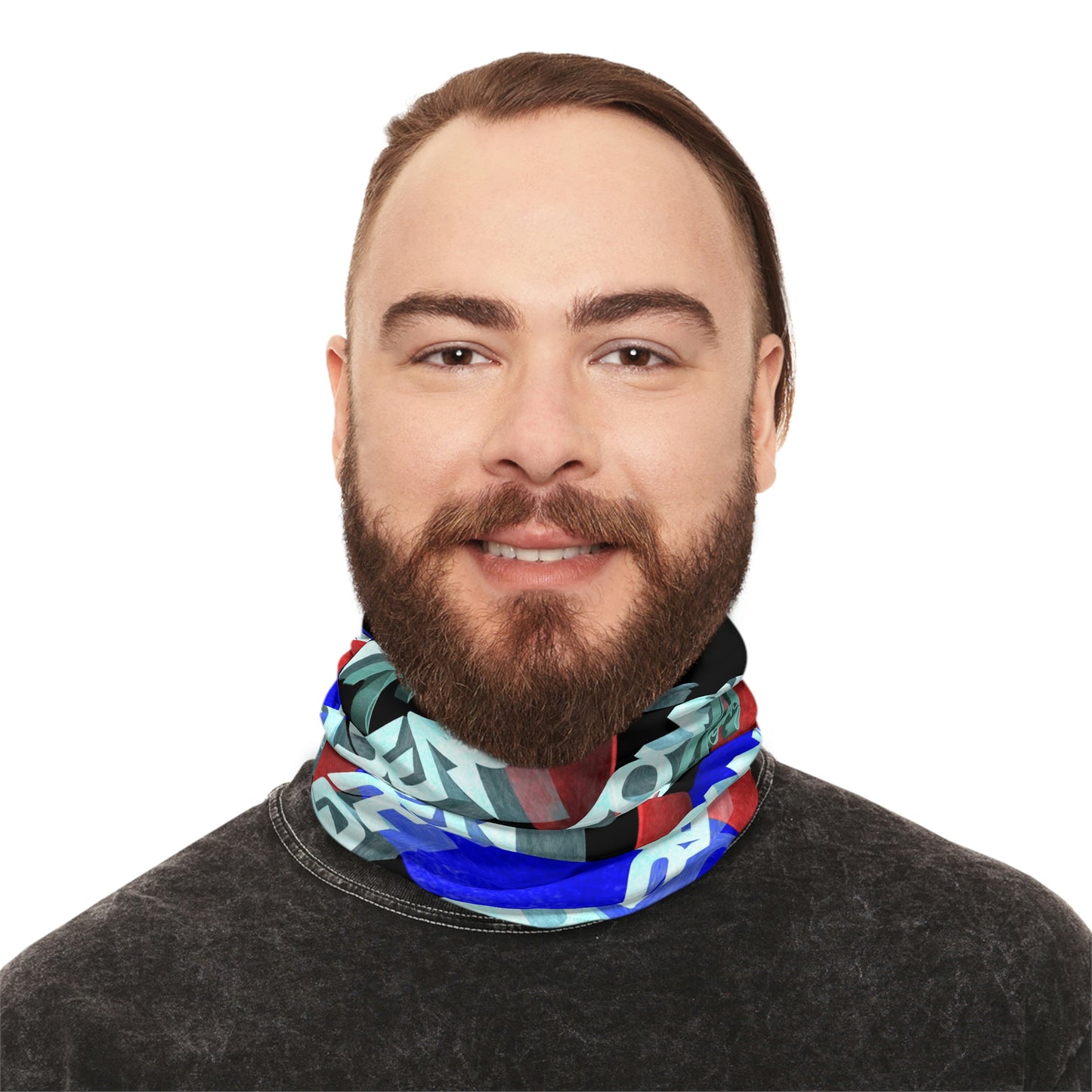 Sound Reactive Raver Neck Gaiter With Drawstring