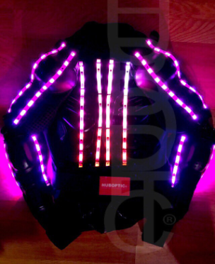 LED Robot dancer Jacket Sound Reactive Lights HUBOPTIC® Dj Jacket Customization ledgears10001