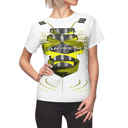 HUBOPTIC Sound Reactive Bee V23 Women's Cut & Sew Tee