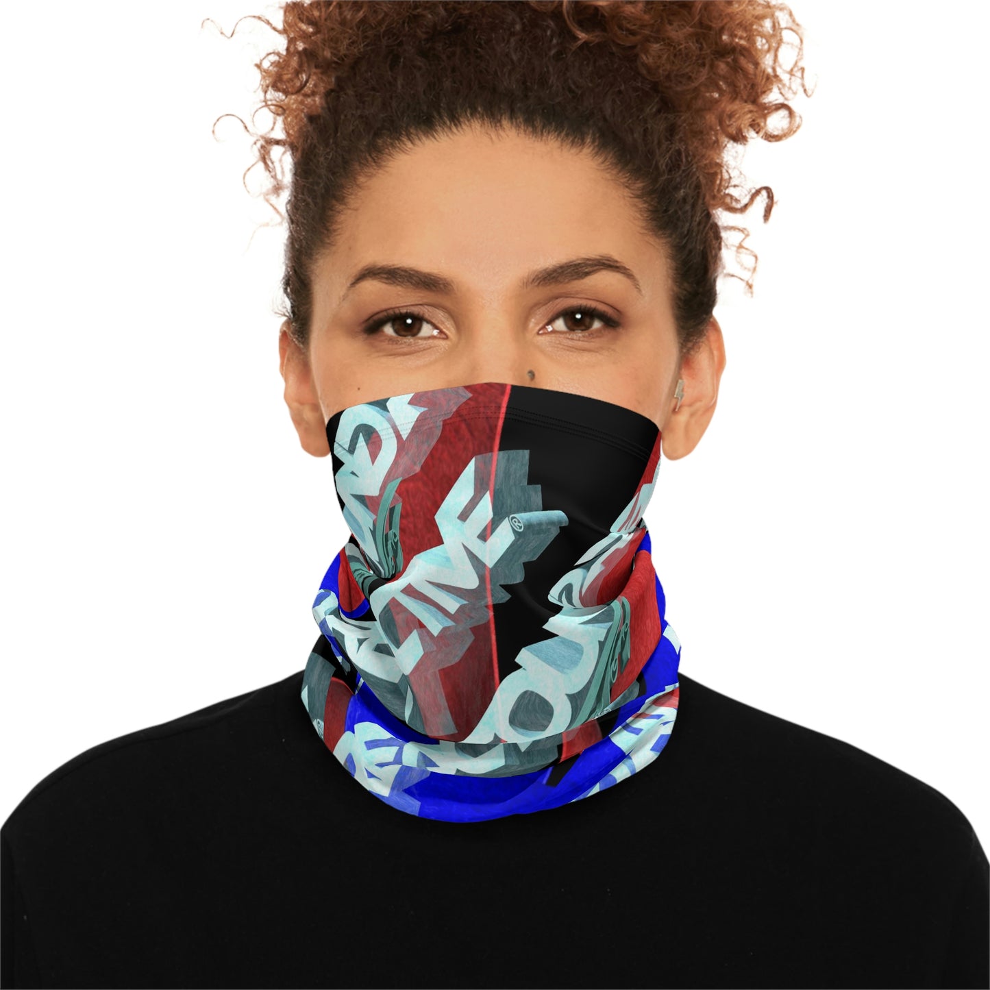 Sound Reactive Raver Neck Gaiter With Drawstring