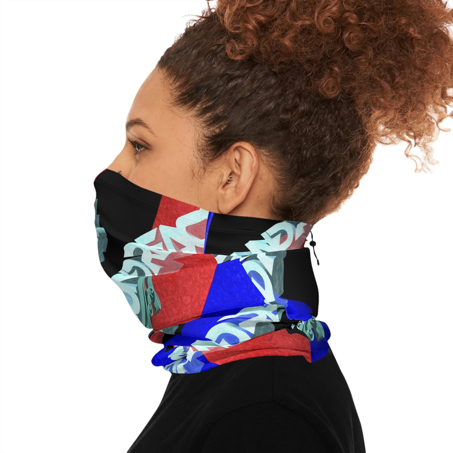 Sound Reactive Raver Neck Gaiter With Drawstring